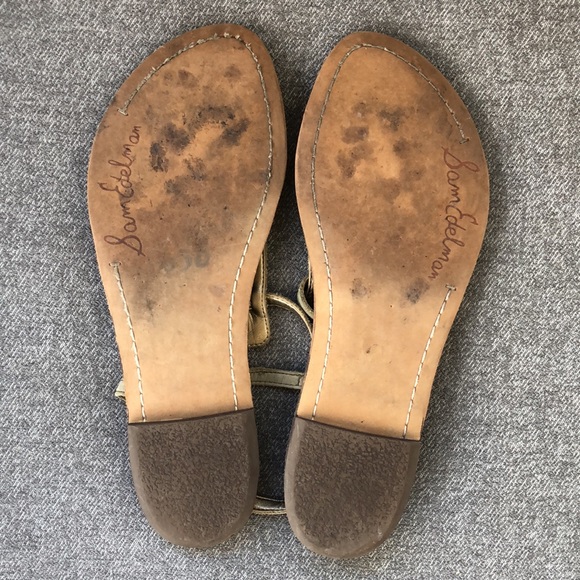 Worn once! - SAM EDELMAN ‘Gigi’ Leather camo Thong Sandals - Picture 6 of 7